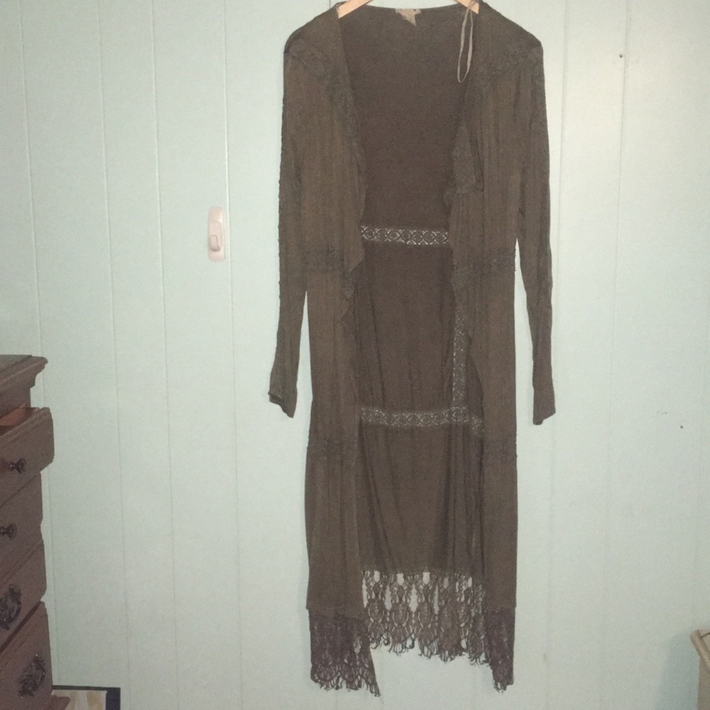 Army green BKE long duster